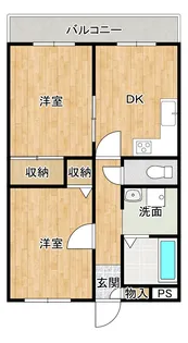 コスモレジデンス石切【1階】の間取り