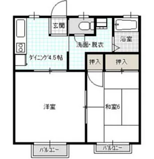 メゾンドヘンゼル【2階】の間取り
