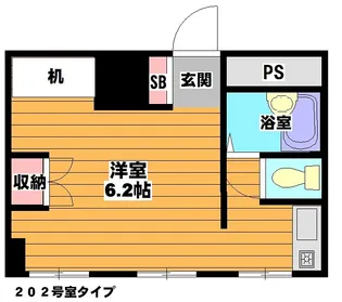 1Rの間取り画像