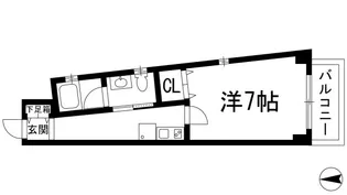 ハッピーハウス川西【4階】の間取り
