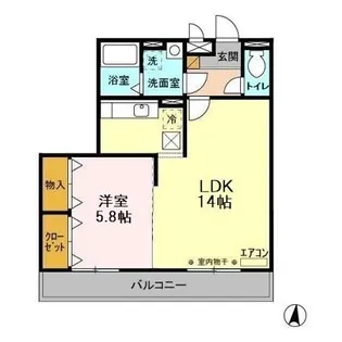 グレースヒルズ I・II【1階】の間取り