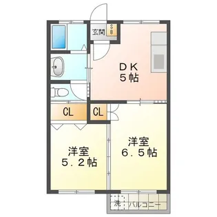 ハイツルナ【2階】の間取り