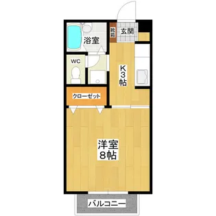 ラフォーレ3たかつのおか【1階】の間取り