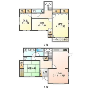 三重県津市長岡町【一戸建】の間取り