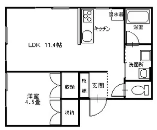 ルミエールこのうら【2階】の間取り