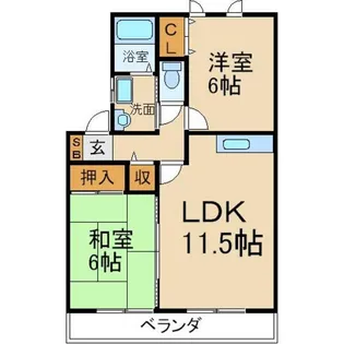 レジュールメゾン喜多【2階】の間取り