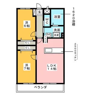 Benvenuto徳重【3階】の間取り