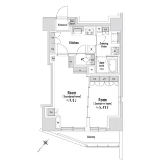 TRACK八丁堀【8階】の間取り