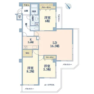 マンション荻窪台【4階】の間取り