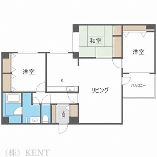ハイム石蘭【2階】の間取り