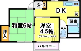 東京都府中市天神町2【アパート】の間取り