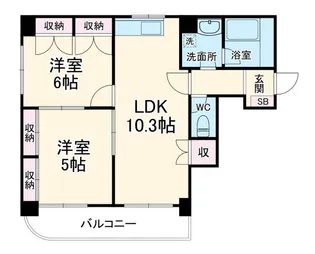 フジマンション末広【1階】の間取り