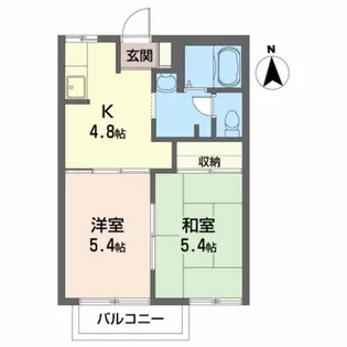 ラフィネ小石田【2階】の間取り
