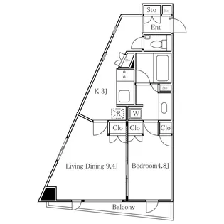 クインテット恵比寿【4階】の間取り