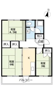 UR大久保東第三【4階】の間取り