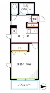 東京都中野区中央2【アパート】の間取り