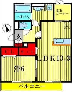 クレーストS【3階】の間取り