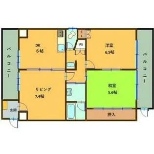 アクアポリスランドマーク2000【8階】の間取り