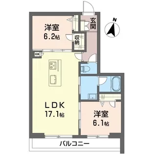 山梨県韮崎市若宮3【マンション】の間取り
