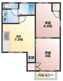 セジュール飛鳥【1階】の間取り