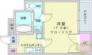 ビアン長町【3階】の間取り