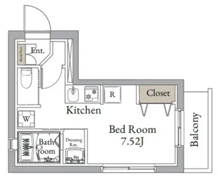 東京都中央区月島4【マンション】の間取り
