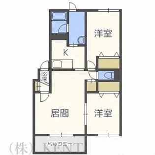 ドミールモエ宮の沢【3階】の間取り
