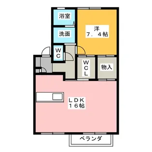 CASABRIGHT C棟【2階】の間取り