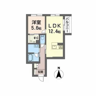徳島県徳島市北矢三町1【アパート】の間取り