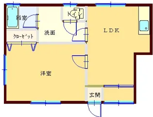 グロリアハイツII【1階】の間取り