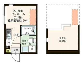 1Rの間取り画像