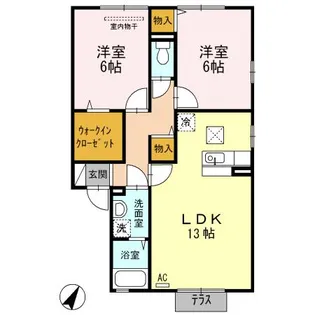 サニープレイス福山I F【1階】の間取り