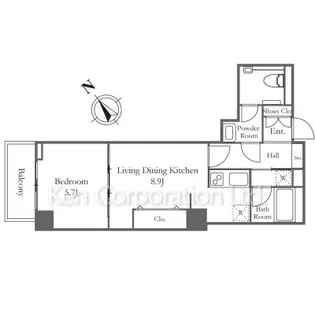 リバーシティ21新川【30階】の間取り