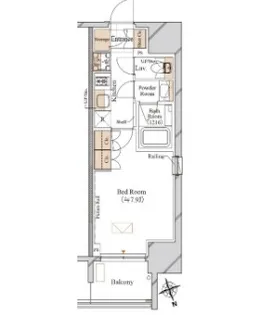 東京都新宿区下宮比町【マンション】の間取り