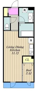 ザ・テラスコート英【2階】の間取り