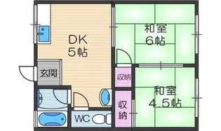 尾羽根ハイツ【2階】の間取り