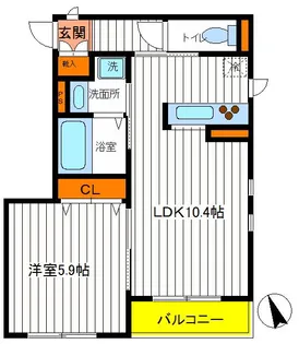 東京都立川市高松町1【マンション】の間取り