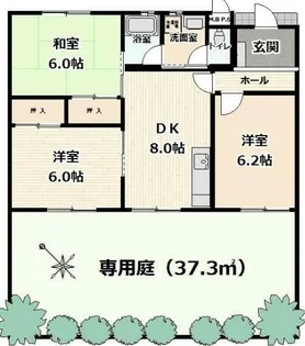 クリスタルハイツ町田II【1階】の間取り