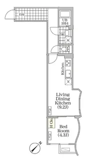 BRICK RESIDENCE 目黒本町【5階】の間取り