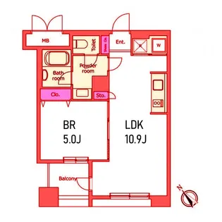 神奈川県横浜市中区相生町4【マンション】の間取り