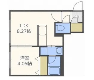 1LDKの間取り画像