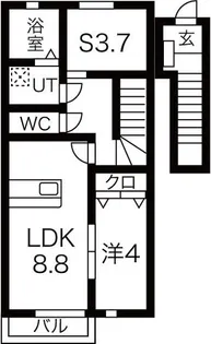 1SLDKの間取り画像