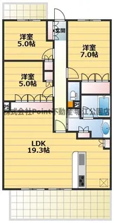 大阪府大阪市東成区中本5【マンション】の間取り