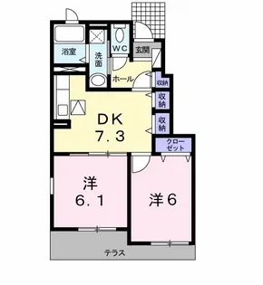 ガーベラI【1階】の間取り
