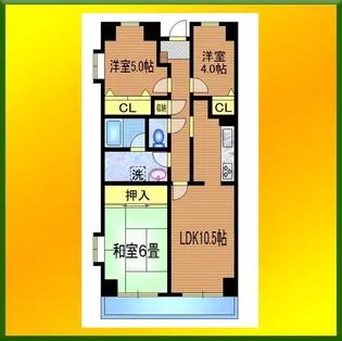 ウエルカーサ花小金井【1階】の間取り