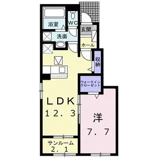 メゾン・ド・ユートピア【1階】の間取り