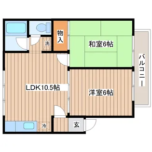 ウォークヒル北山【2階】の間取り