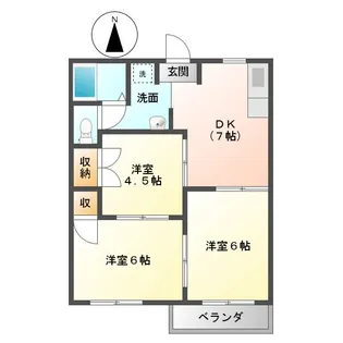 ハイツTYM【1階】の間取り