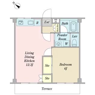 船堀ローゼンハイツ【1階】の間取り