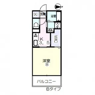 ヴァンベール京山【2階】の間取り
